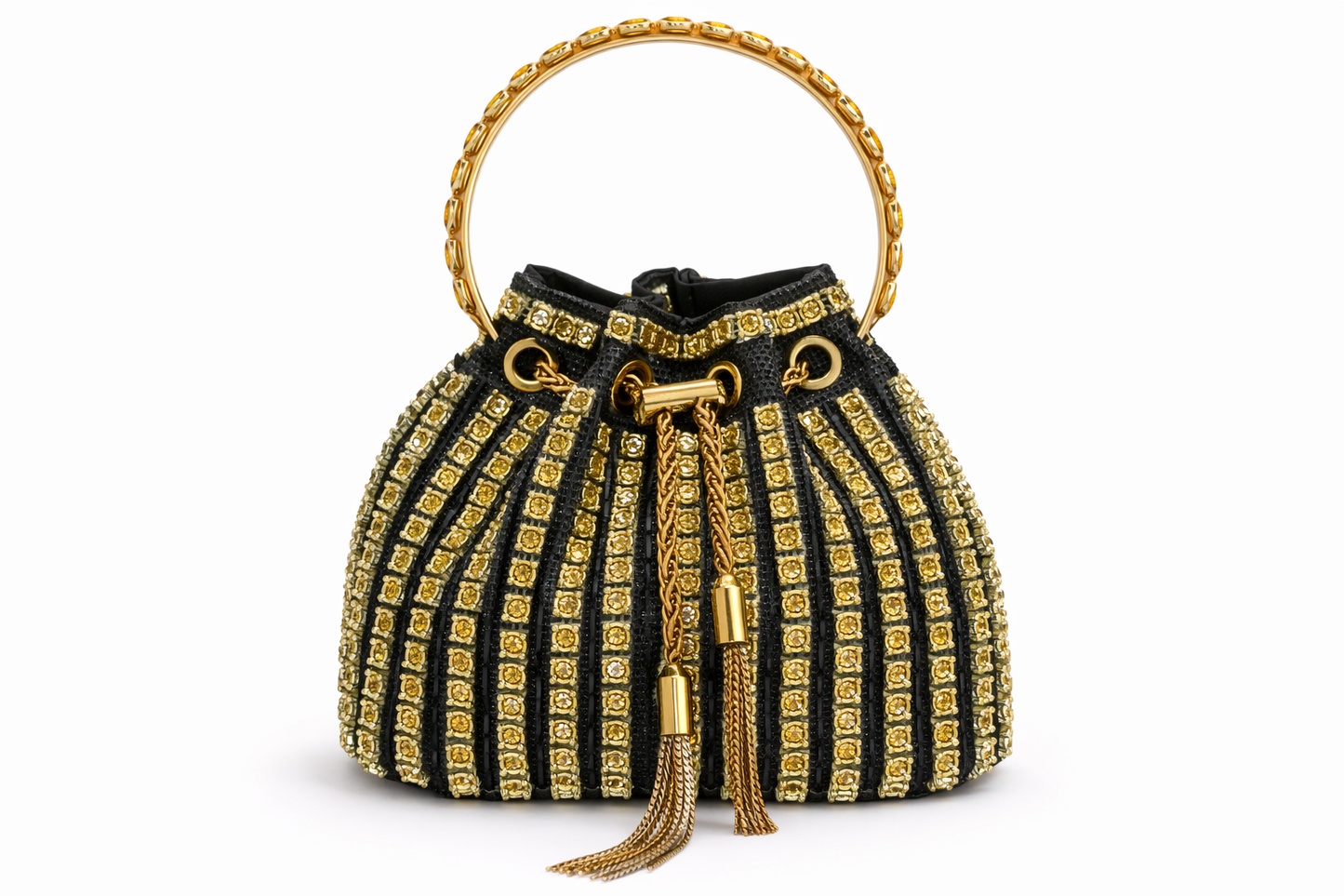 Imperial Crystal Ring Handle Evening Bag
