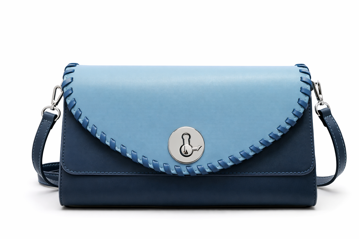 TOTOES Blue Flap Crossbody Bag