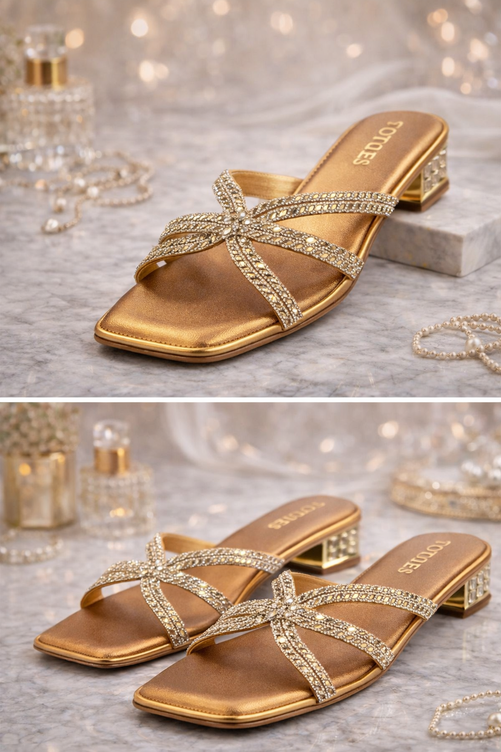 Totoes Glimmer Party Flats