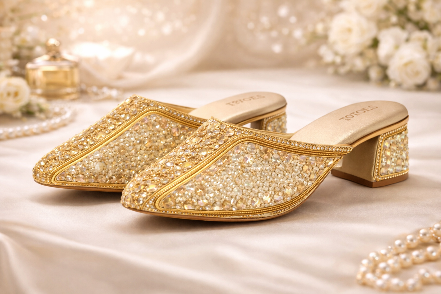 TOTOES Royale Crystal Mules