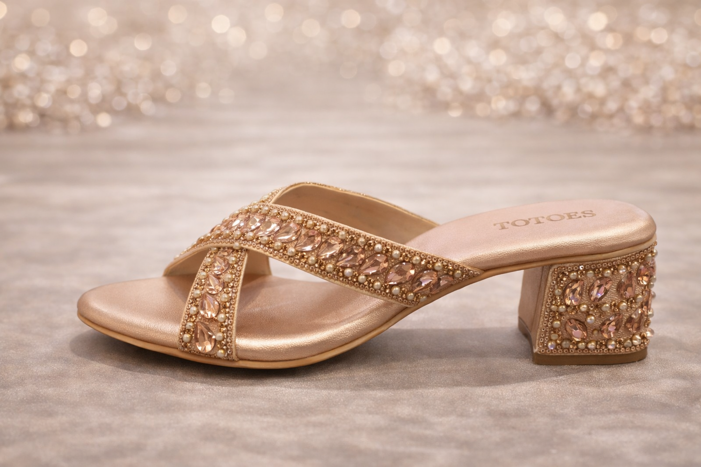 TOTOES Rose Aura Embellished Heel