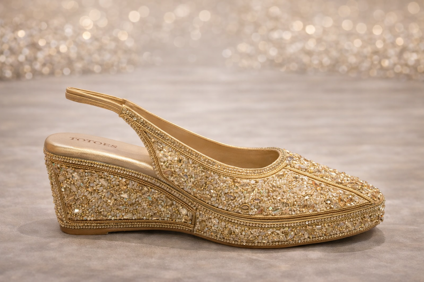 TOTOES Golden Noor Wedge Sandals