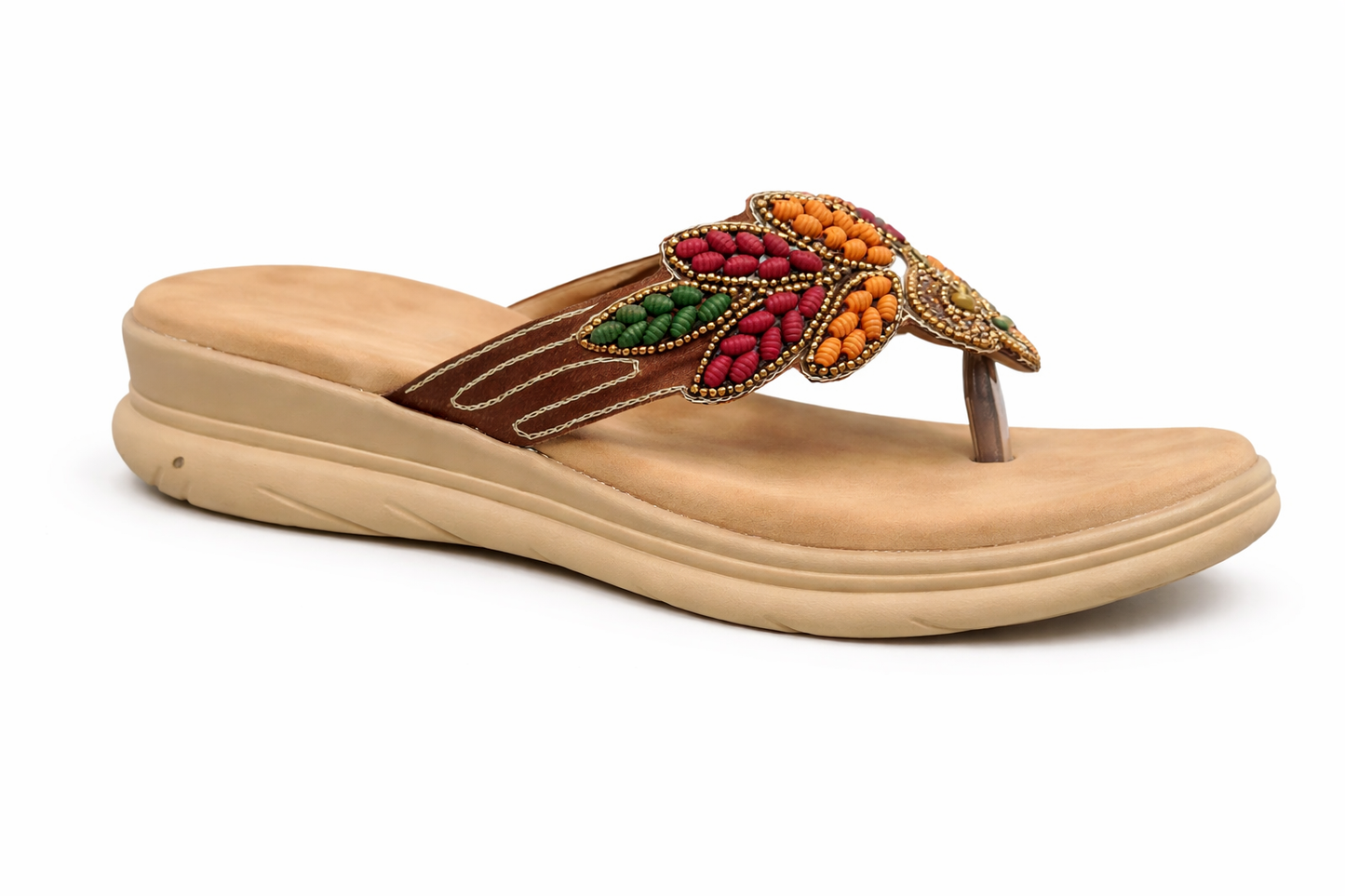 Women Floral Wedge Sandal