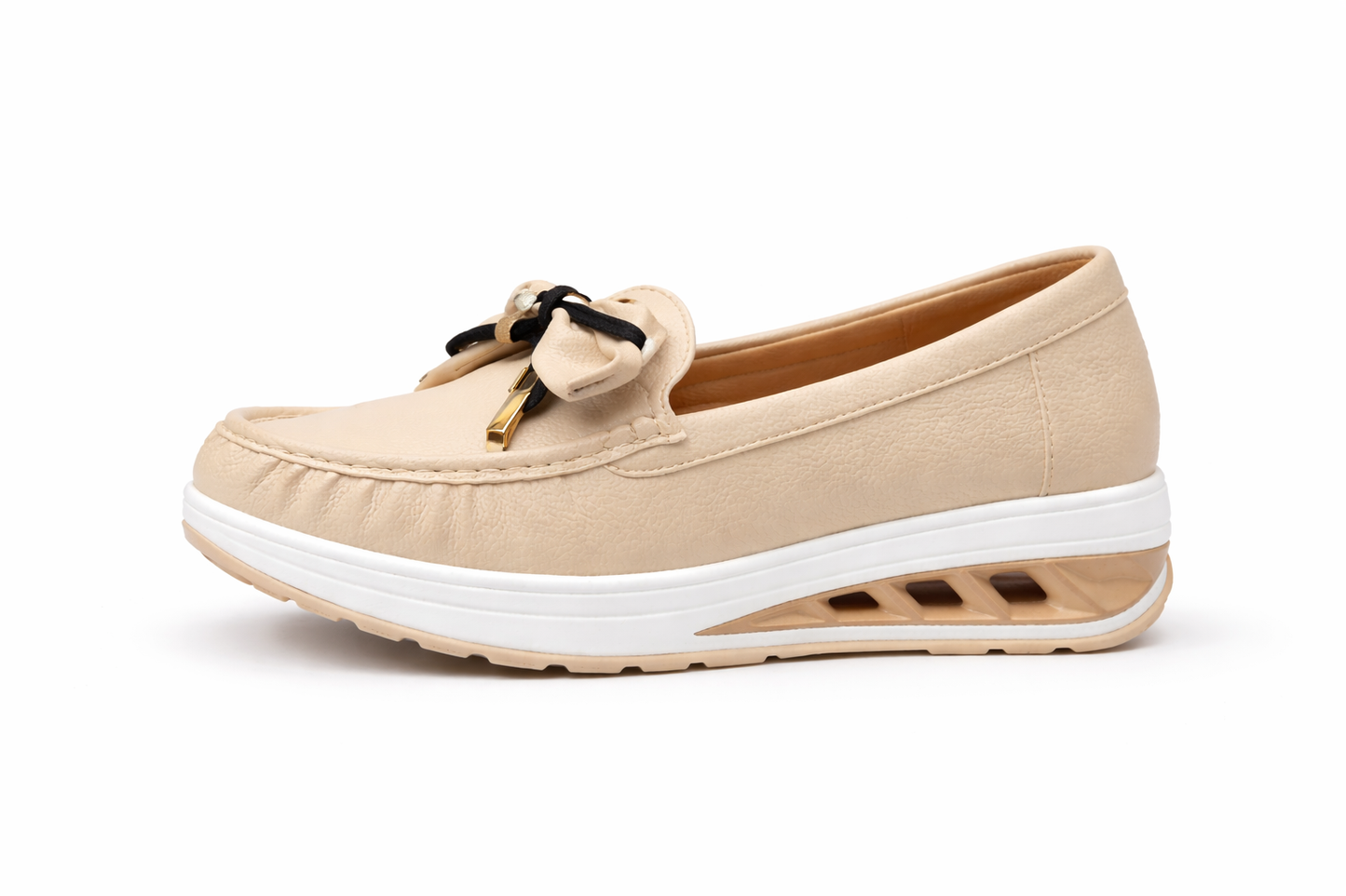 TOTOES Bow Detail Comfort Platform Loafers