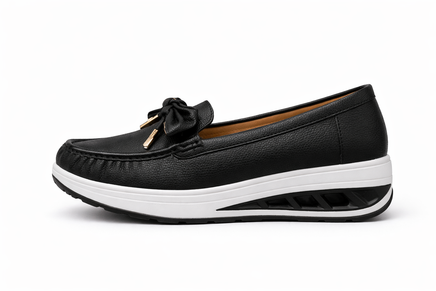 TOTOES Bow Detail Comfort Platform Loafers