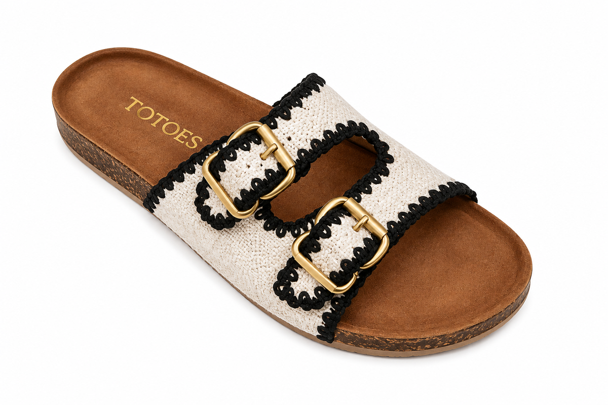 TOTOES Women’s Buckle Flats