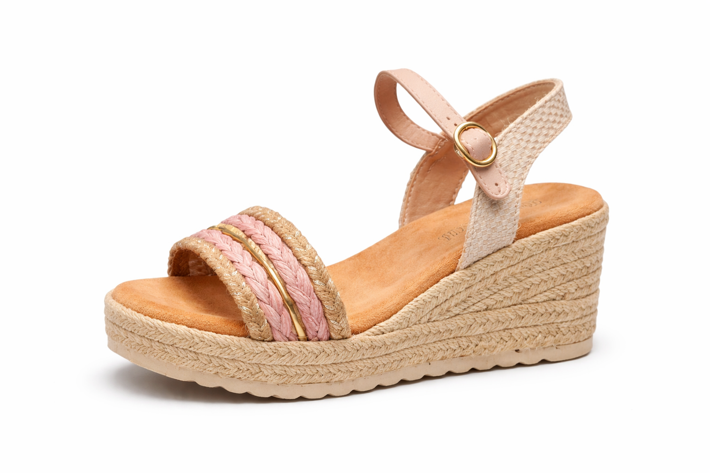 TOTOES Riviera Luxe Braided Wedge Sandals