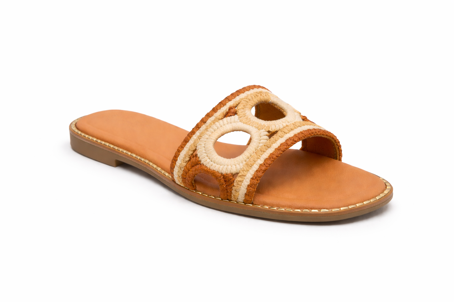 TOTOES Women’s Boho Woven Slide Sandals