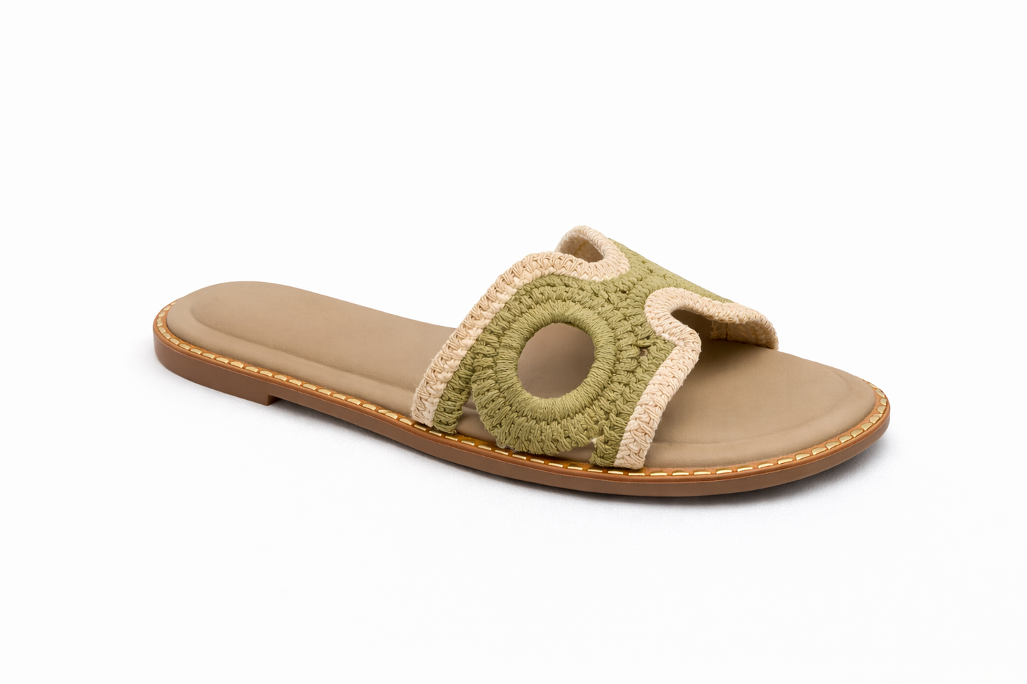 TOTOES Women’s Boho Woven Slide Sandals