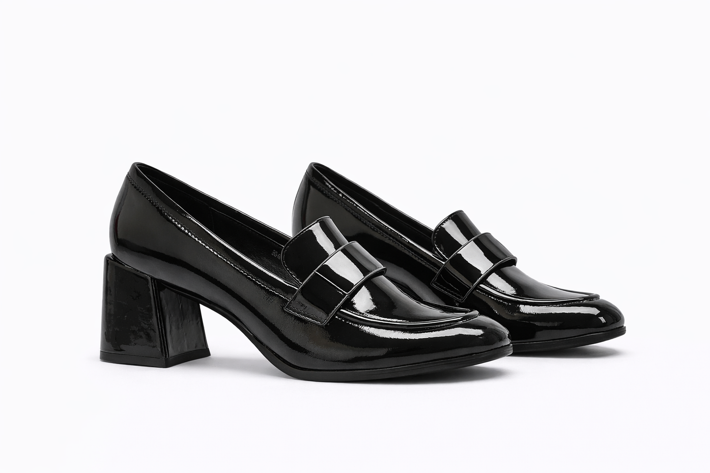 TOTOES Women’s Black Patent Block Heel