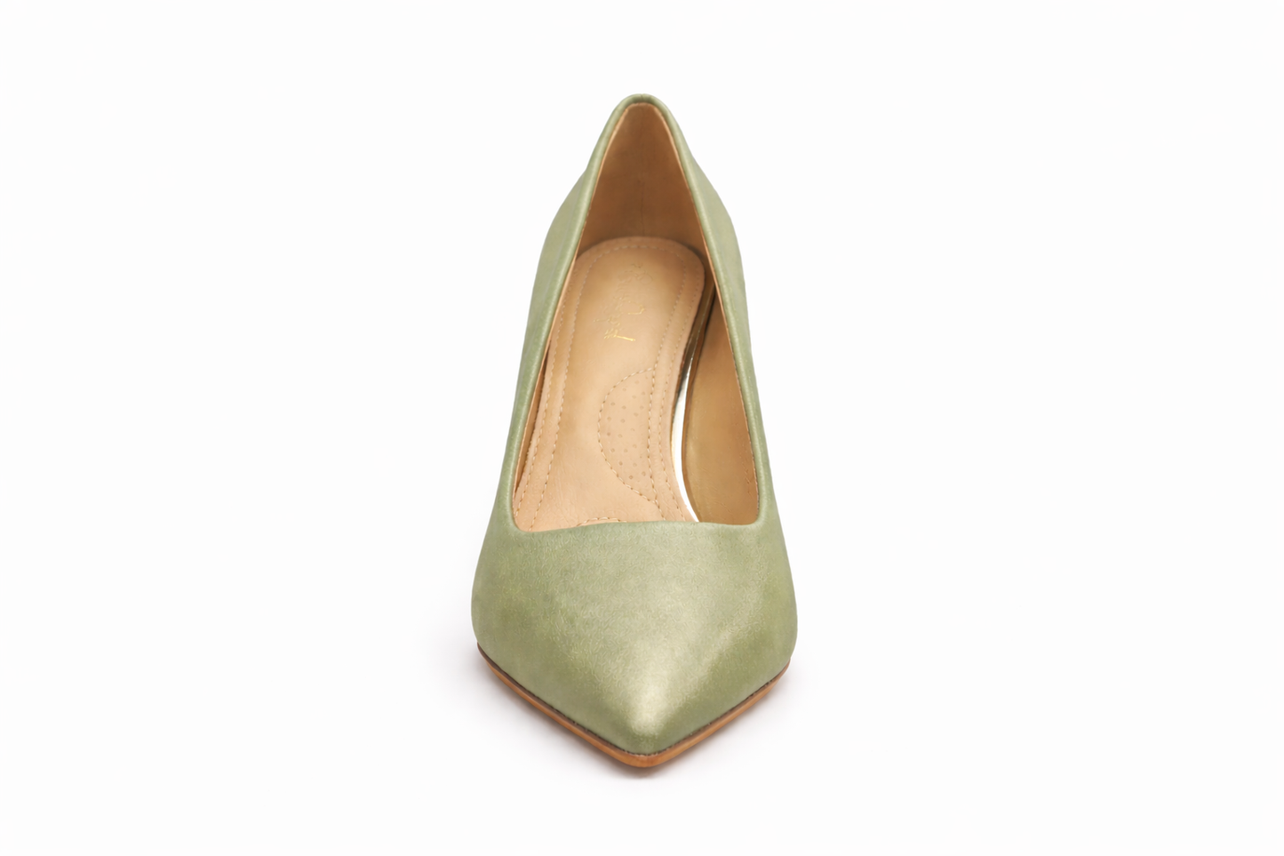 TOTOES Women’s Sage Green Suede Pointed Toe Heels