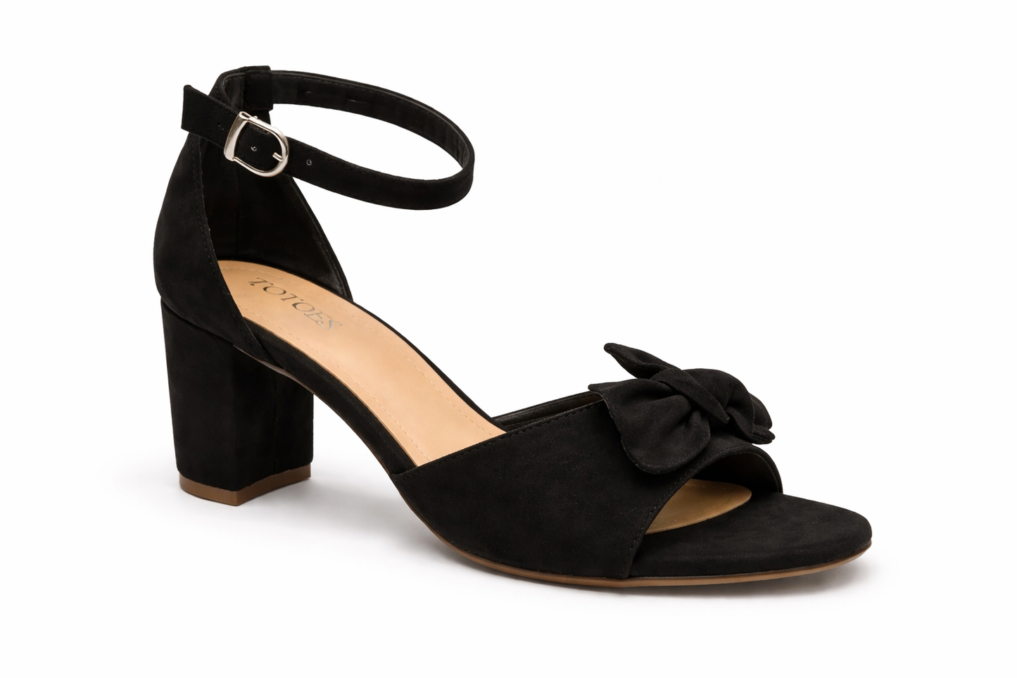TOTOES Bow Block Heel Sandals