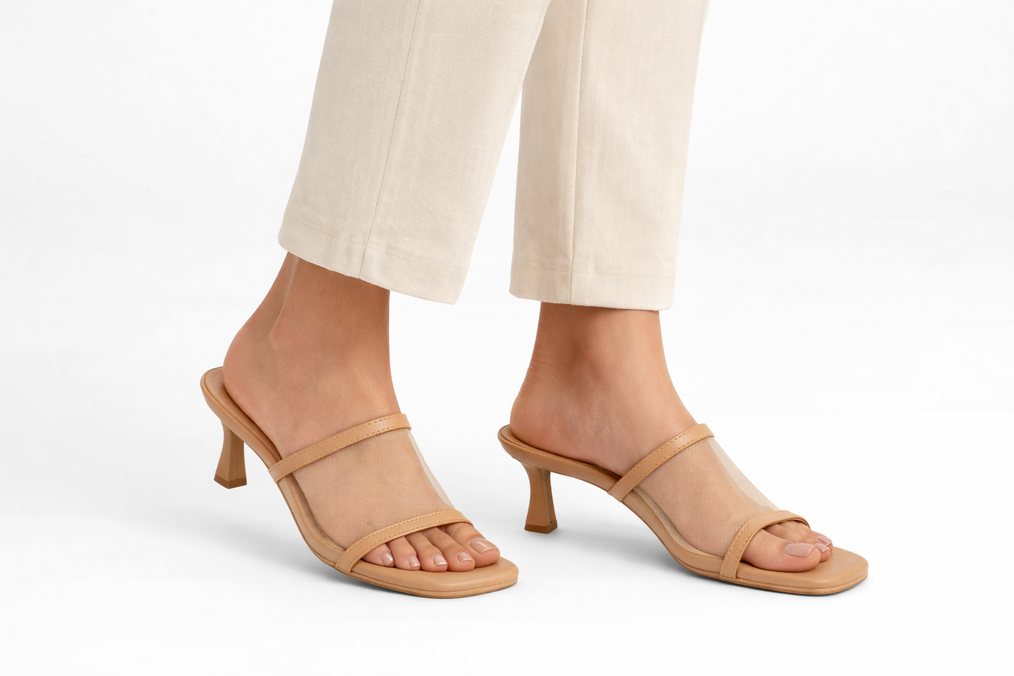 TOTOES Mesh Mule Heels