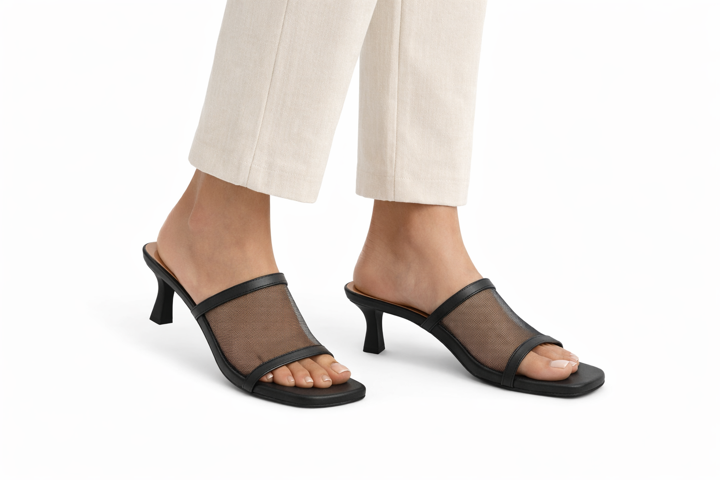 TOTOES Mesh Mule Heels