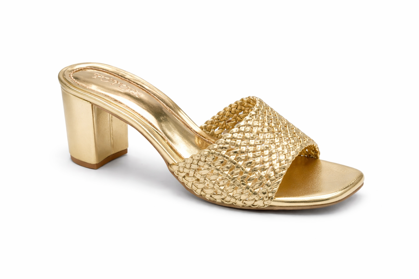 TOTOES Woven Block Heel Mules