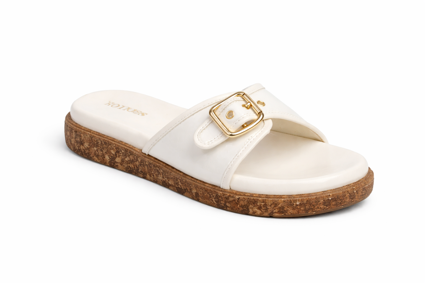 TOTOES Luxe Buckle Comfort Slides