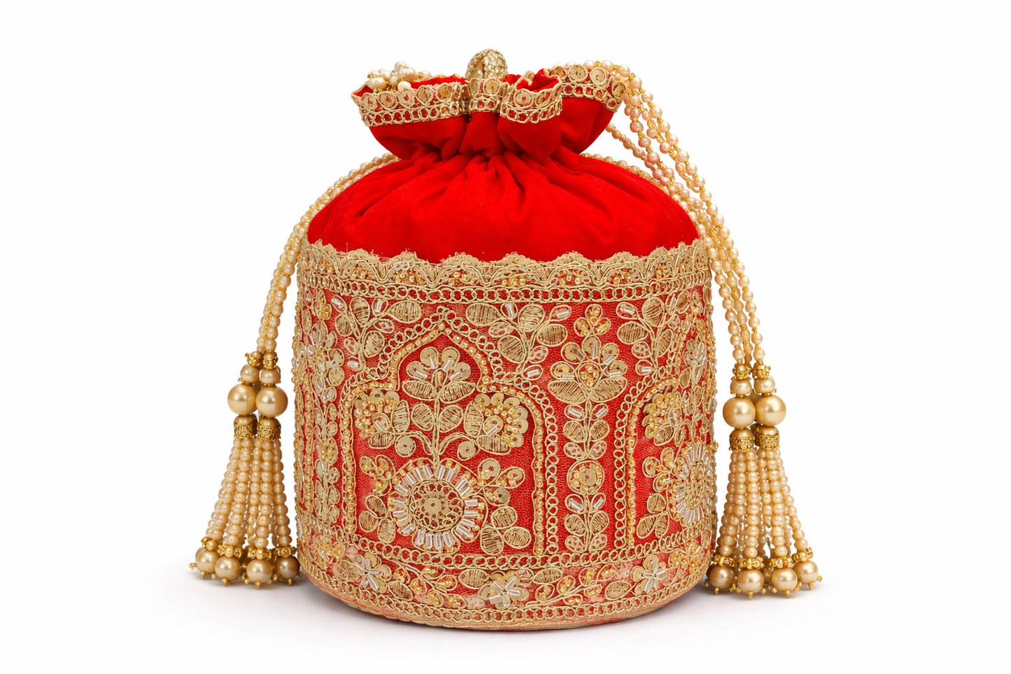 Royal Zari Embroidered Potli Bag