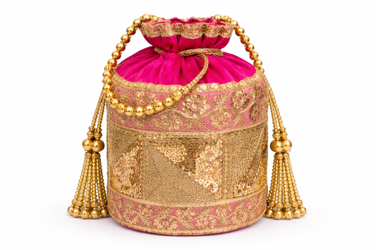 Royal Zari Embroidered Potli Bag