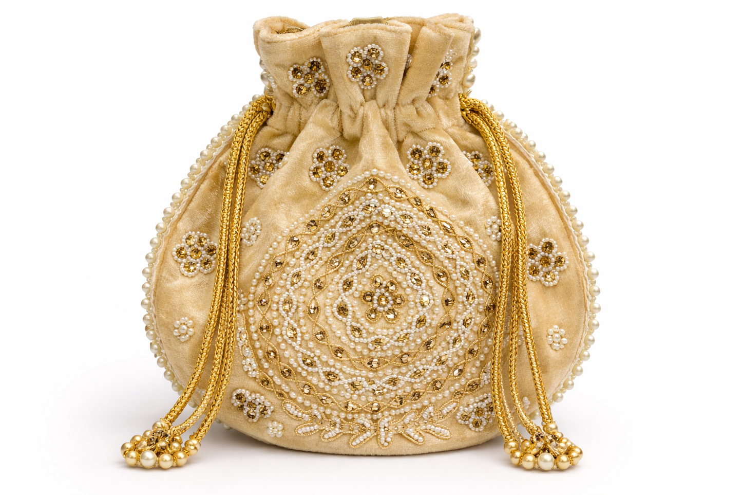 Rani Pink Embroidered Potli Bag