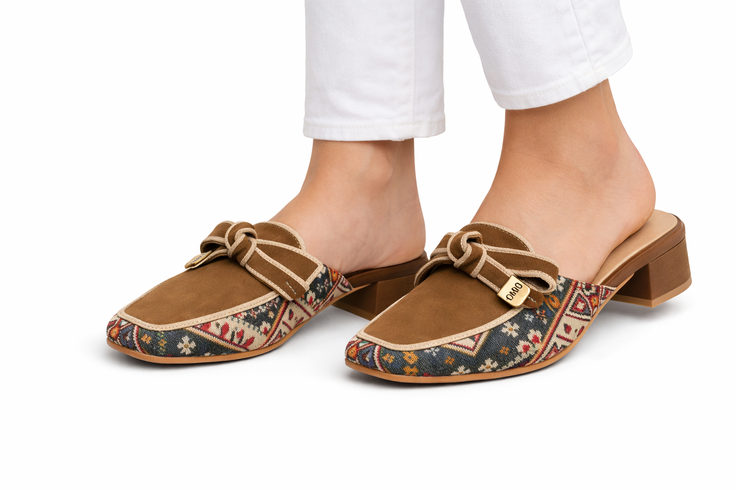 TOTOES Boho Knot Mule Heels