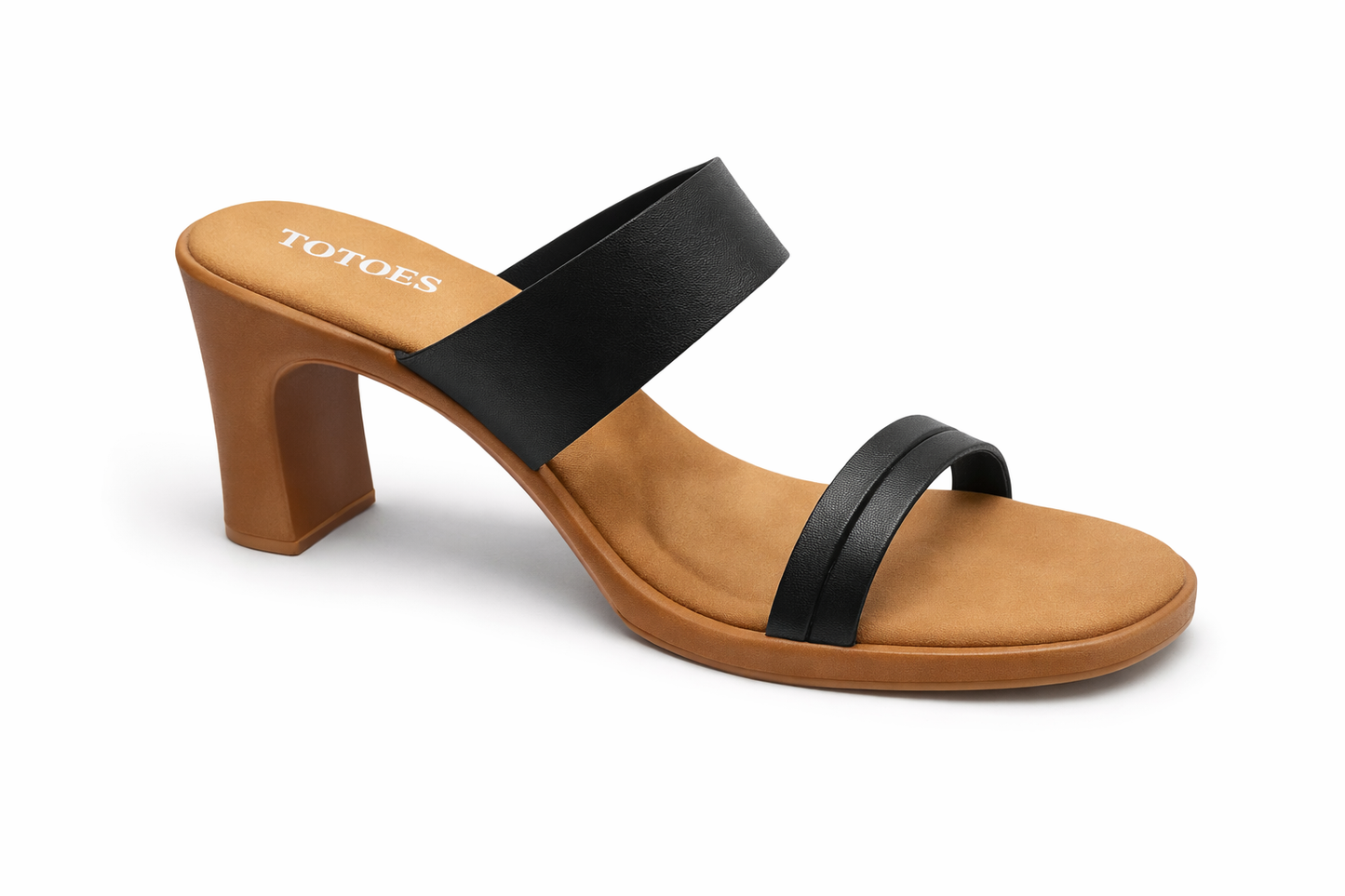 Women Dual Strap Block Heel Sandals