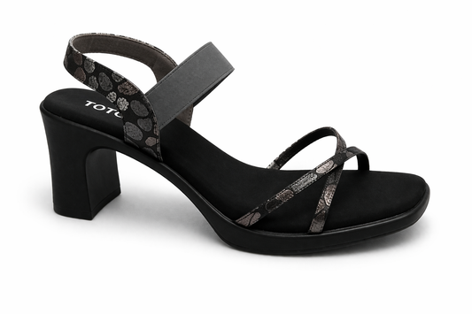 Women Cross Strap Block Heels