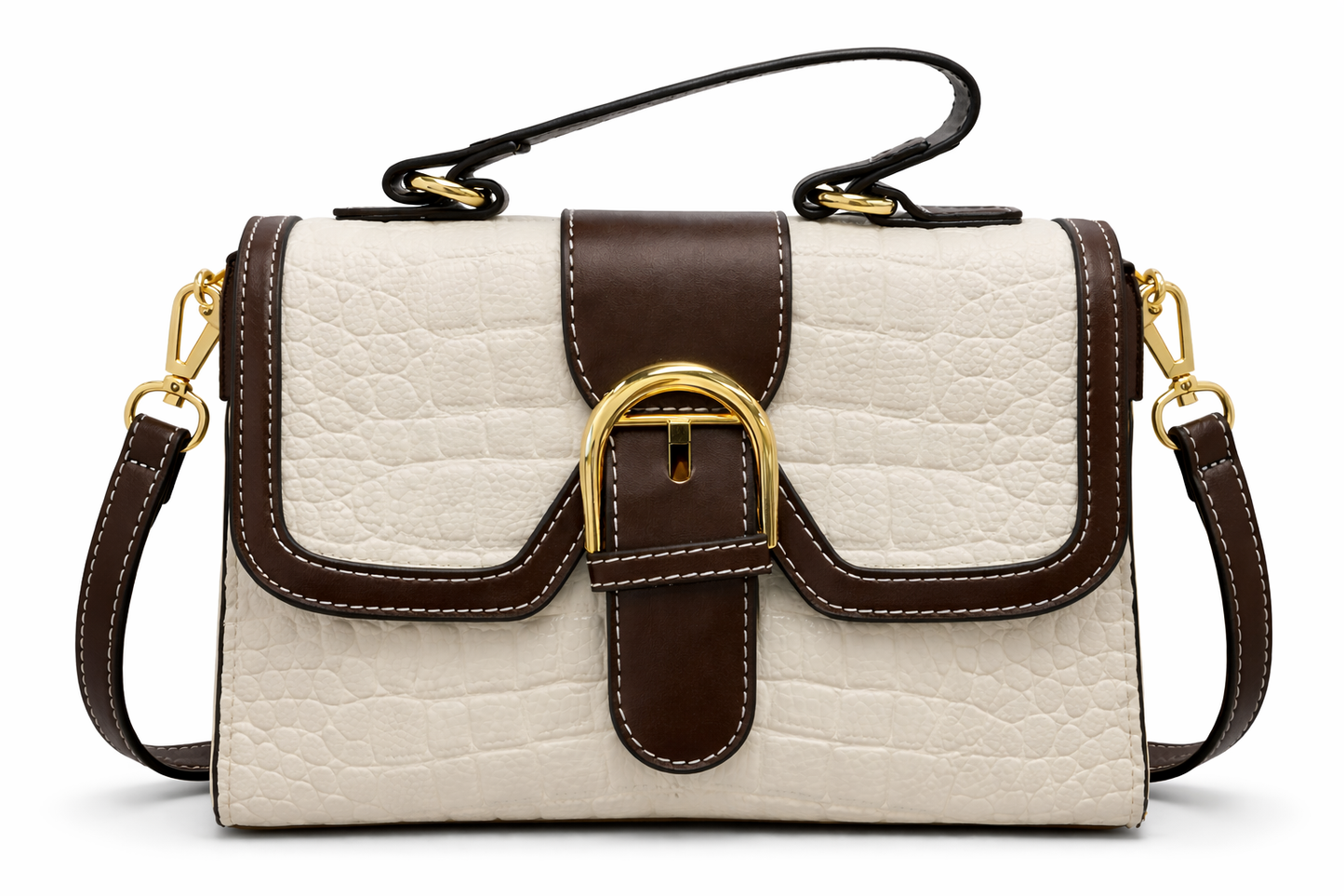 TOTOES Croc Textured Flap Handbag