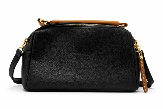 TOTOES Classic Black Structured Shoulder Bag