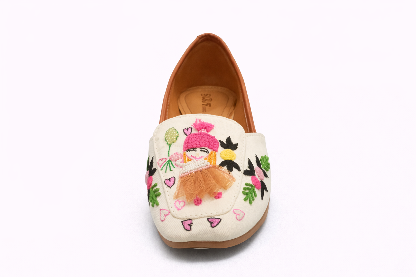 TOTOES Roselle Charm Embroidered Flats