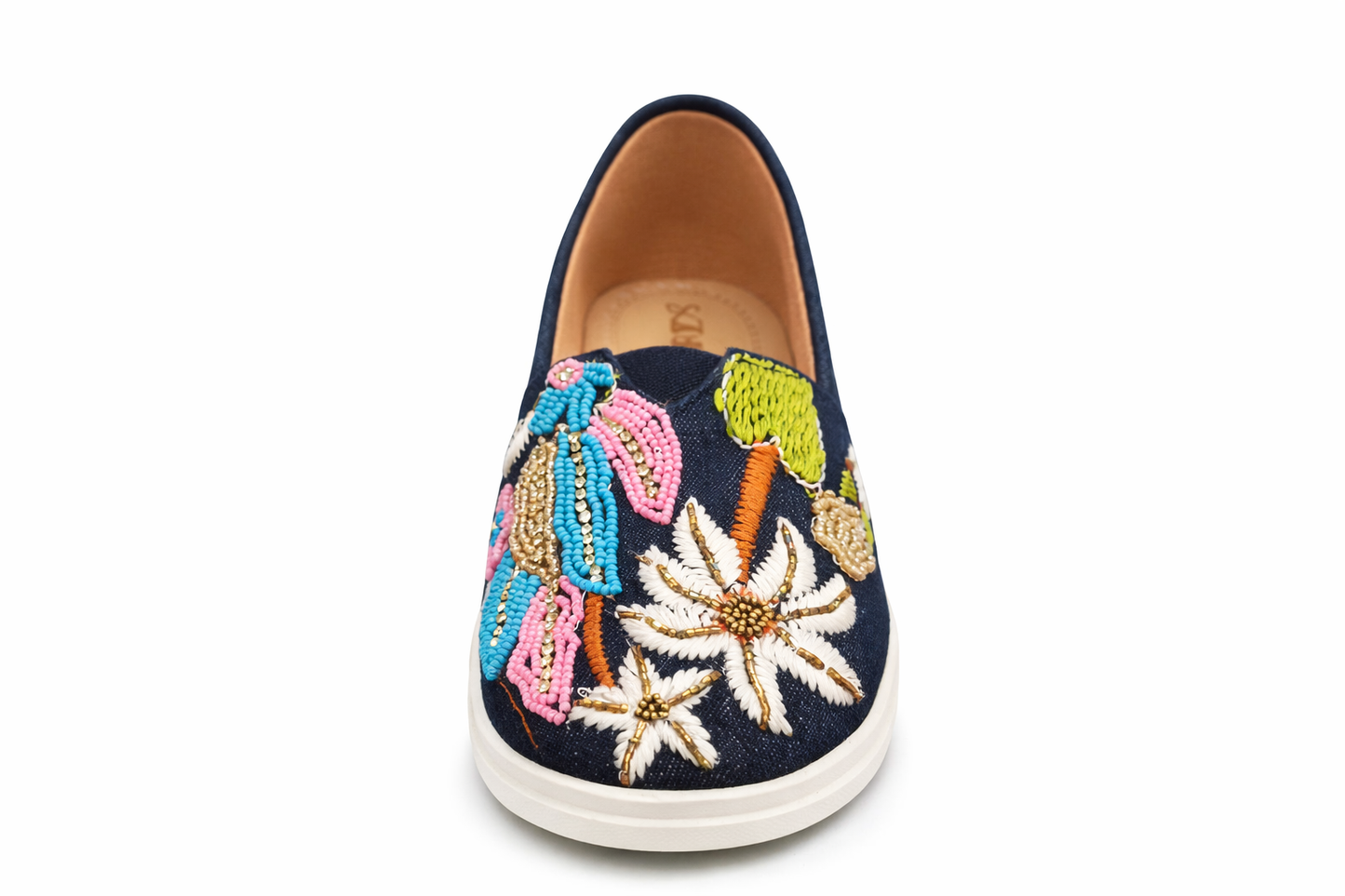 TOTOES Floral Embroidered Slip-On Shoes