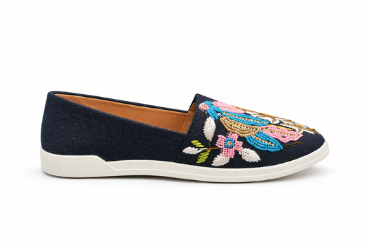 TOTOES Floral Embroidered Slip-On Shoes