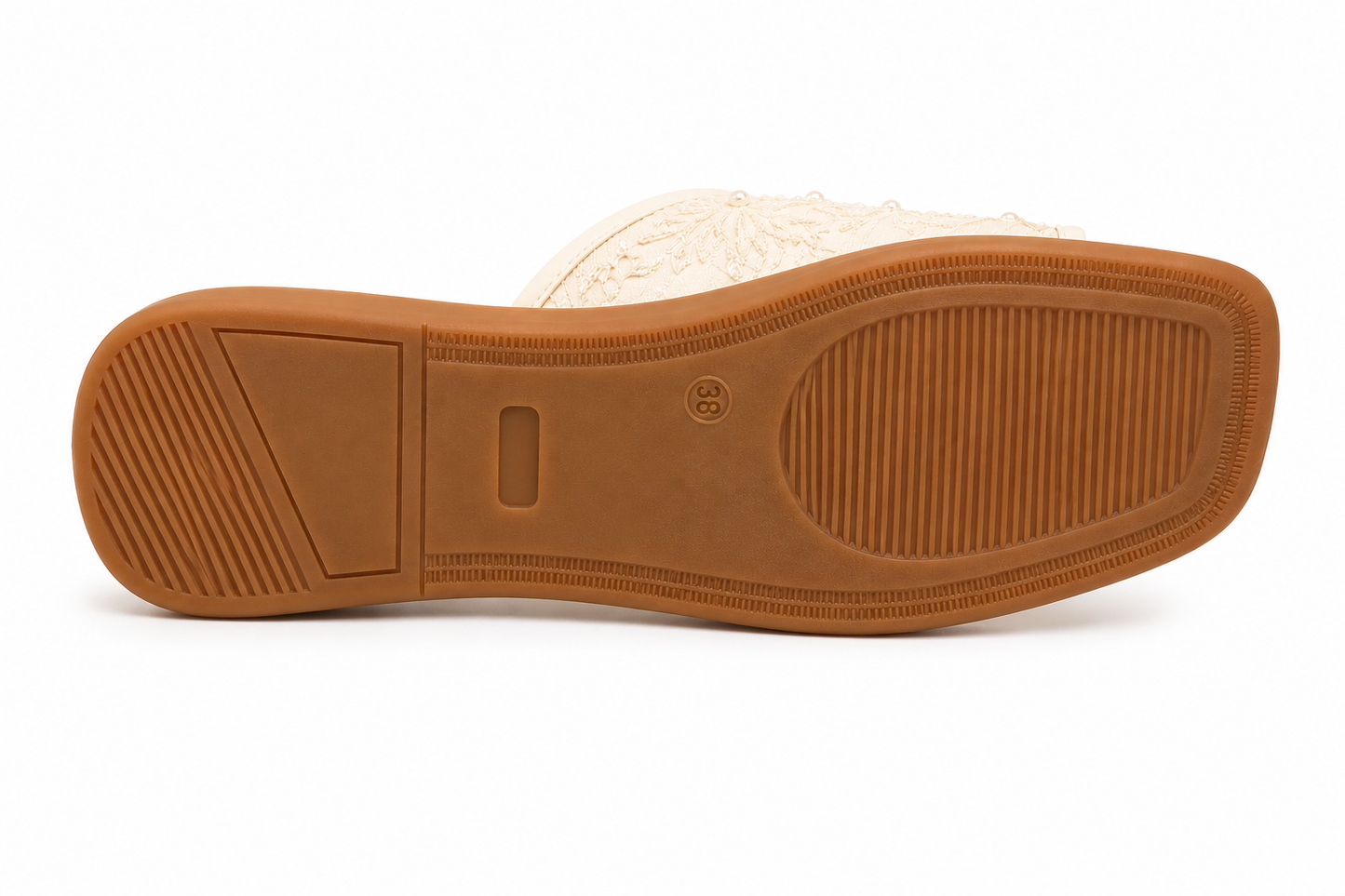 TOTOES Women Embroidered Mesh Comfort Slide Flats