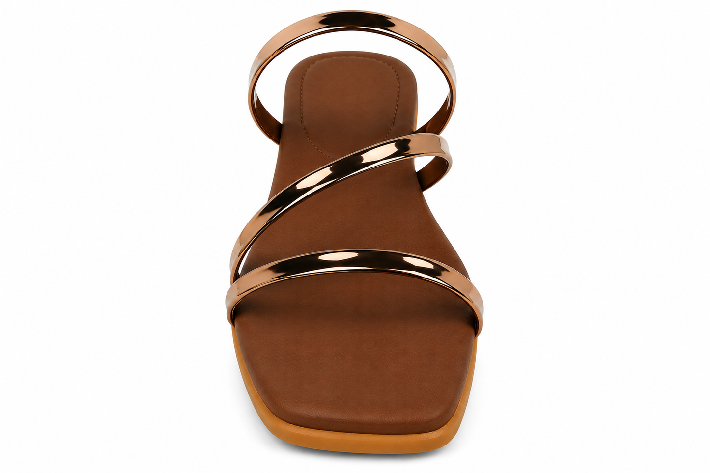 TOTOES Metallic Strap Flat Sandals