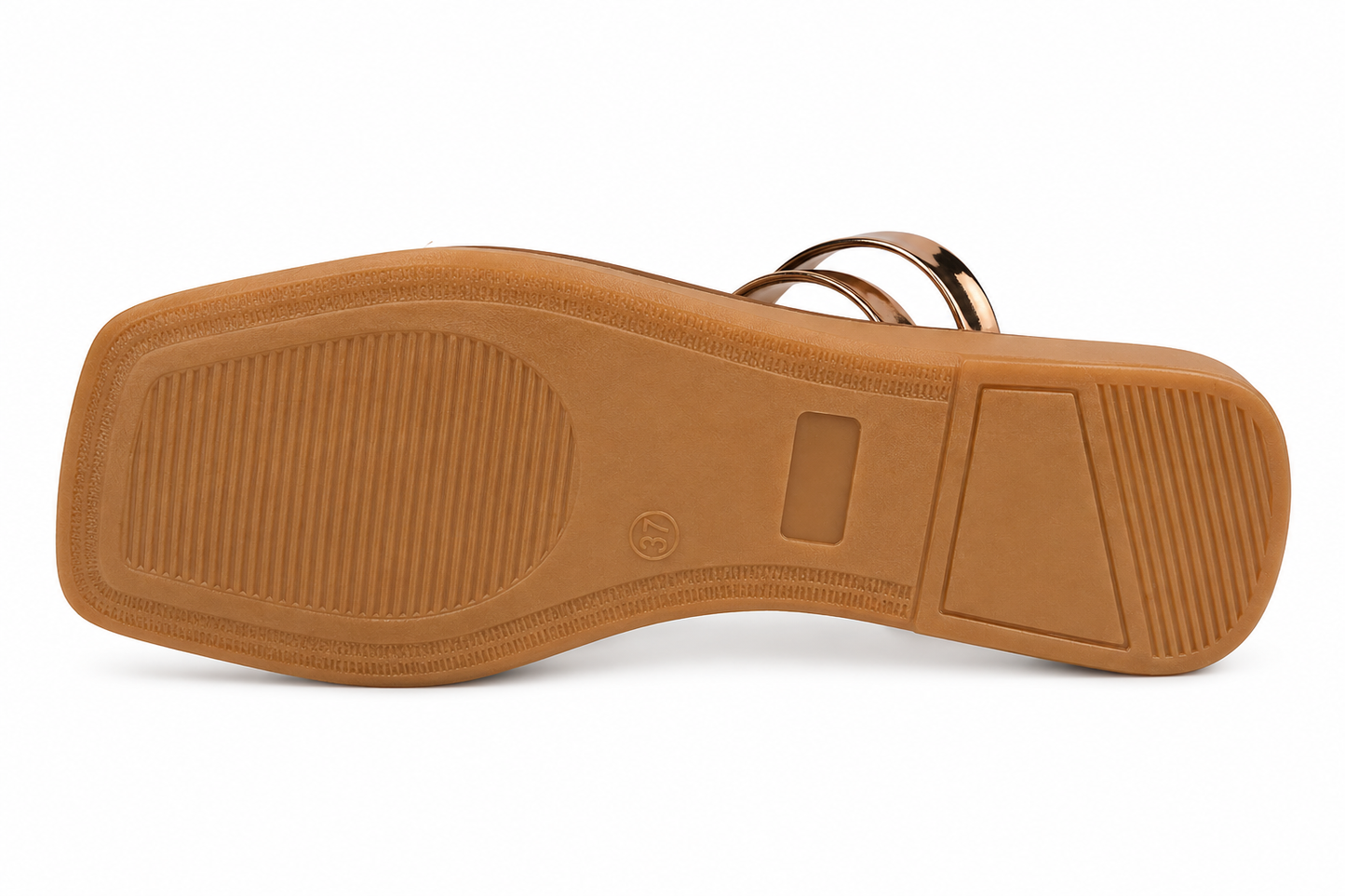 TOTOES Metallic Strap Flat Sandals