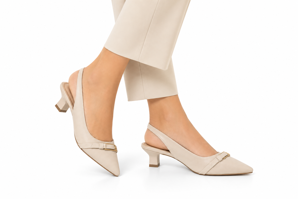 TOTOES Women’s Pointed Toe Slingback Heels