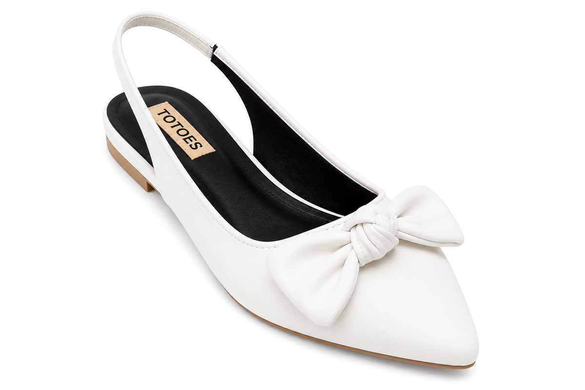 TOTOES Women’s Bow Slingback Block Heel
