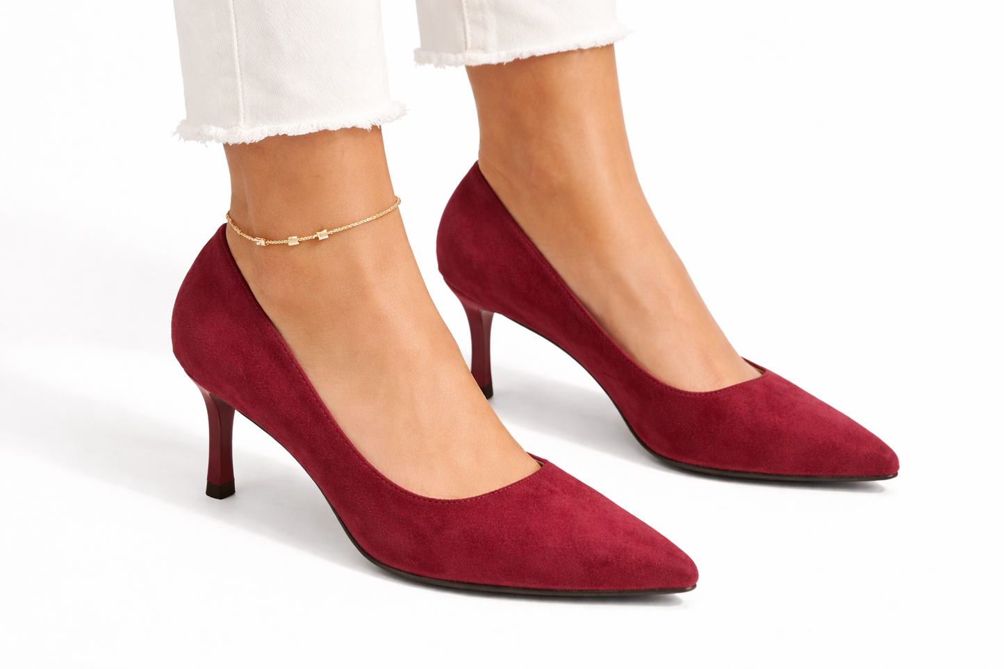 TOTOES Women’s Suede Pointed Toe Stiletto Heels