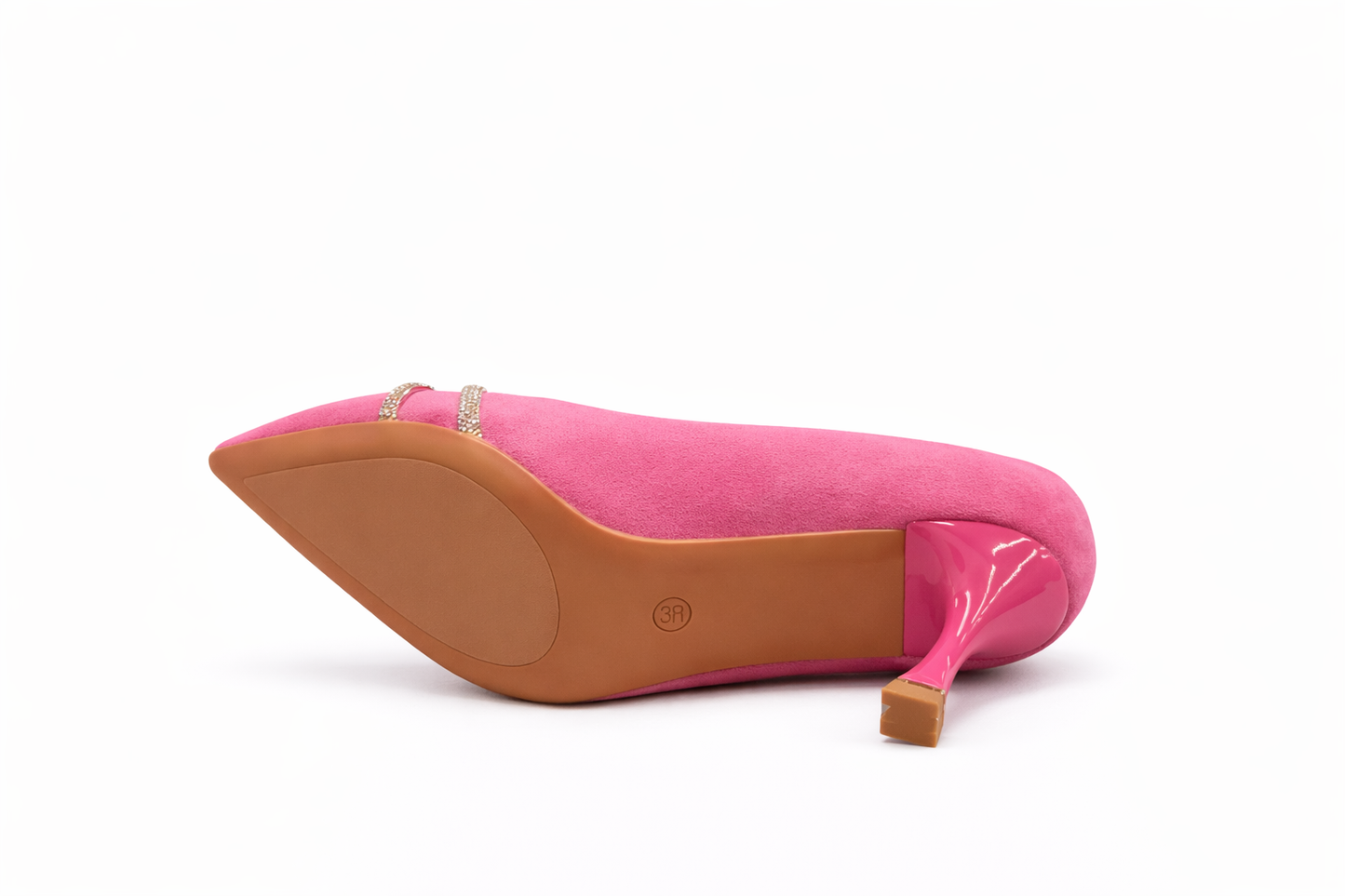 TOTOES Women’s Pink Suede Pointed Toe Heels