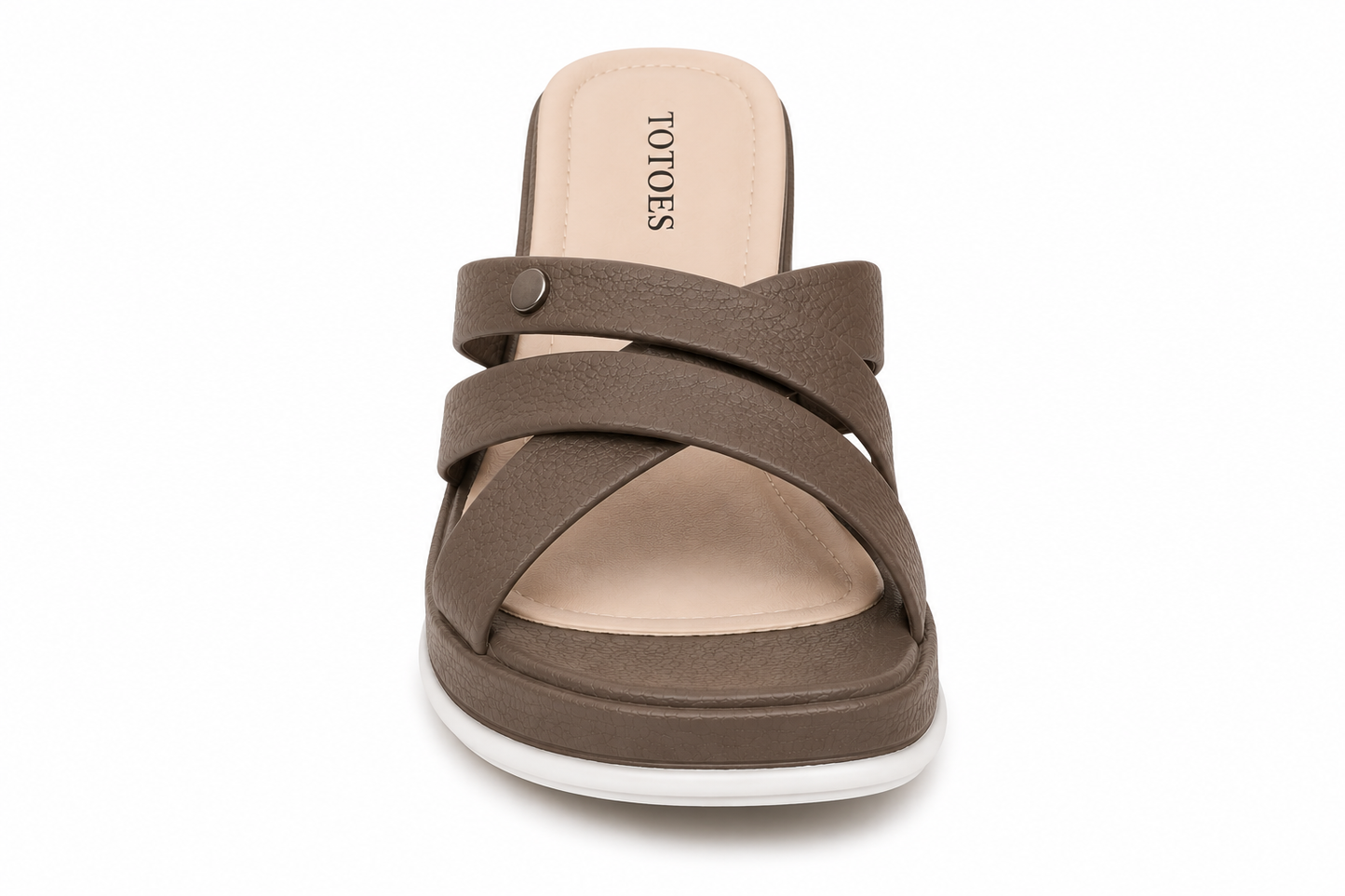 TOTOES Comfort Cross Strap Wedge Sandals