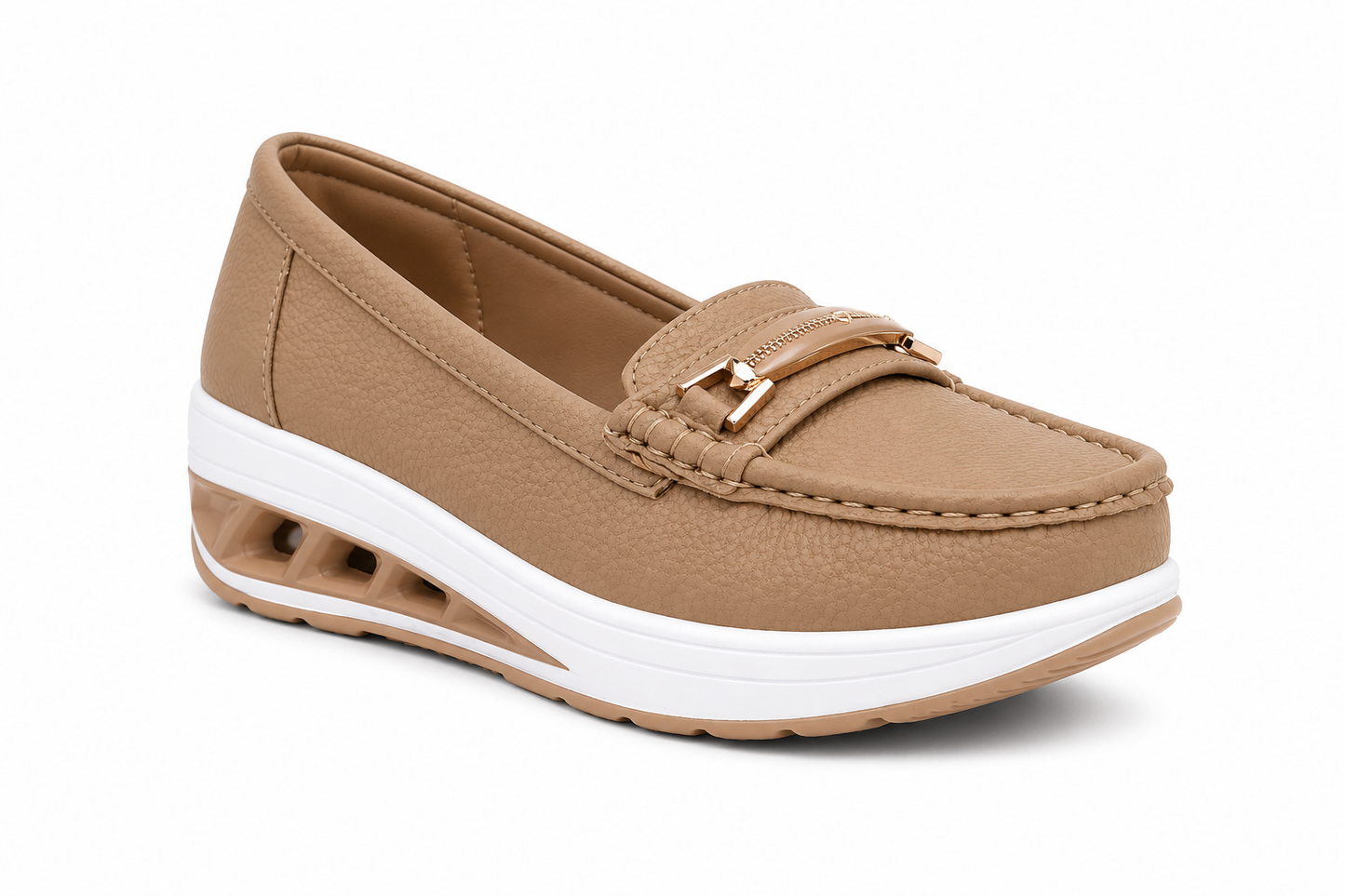 TOTOES Women’s Comfort Wedge Loafers