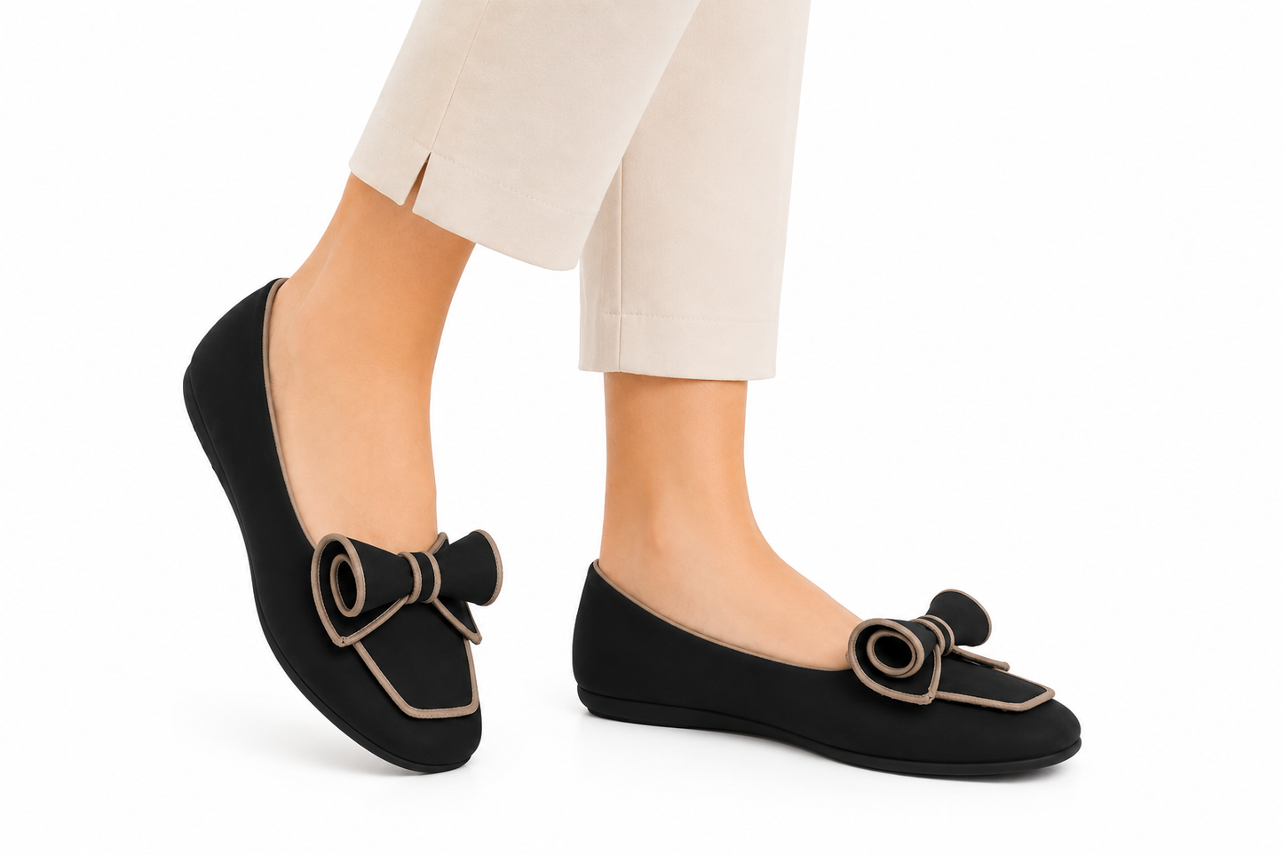 TOTOES Bow Detail Ballet Flats