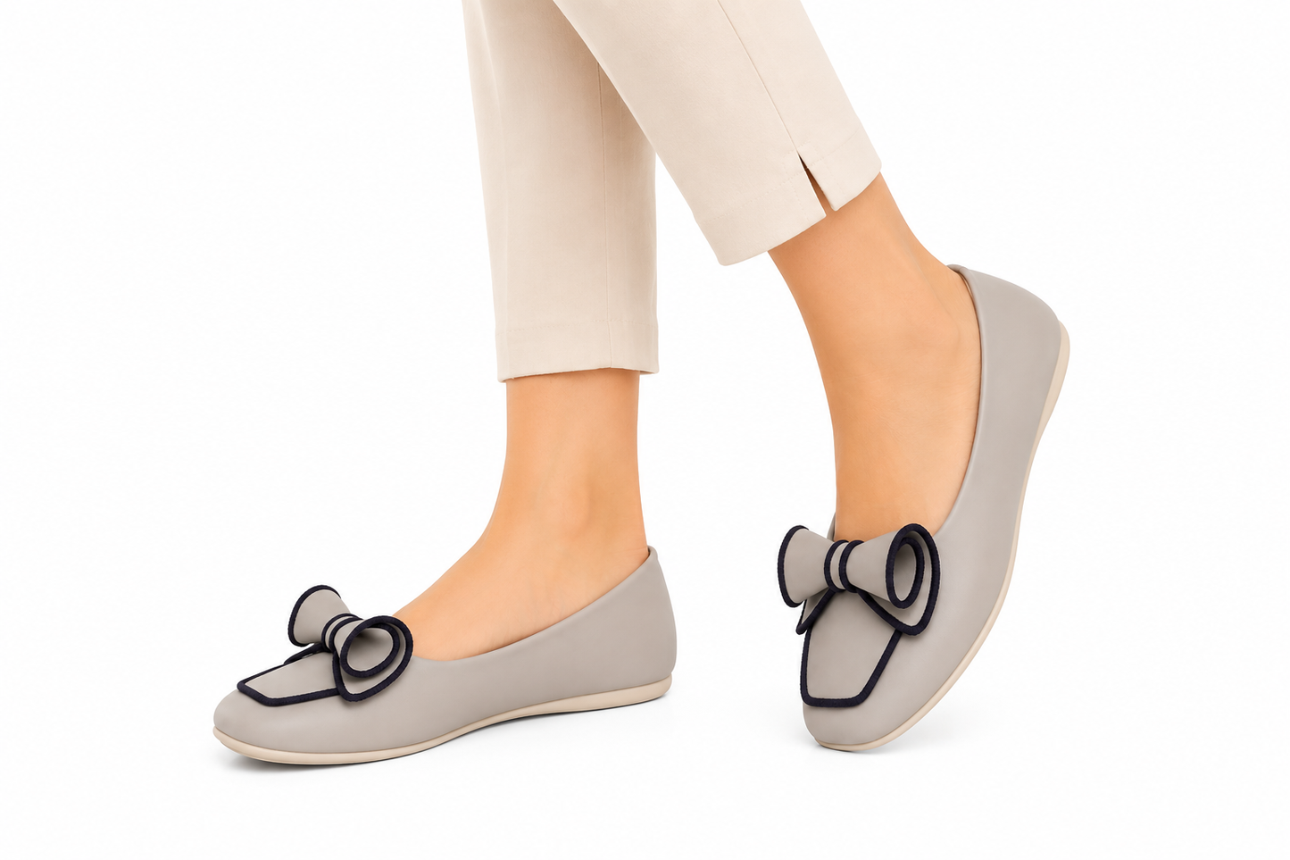 TOTOES Bow Detail Ballet Flats