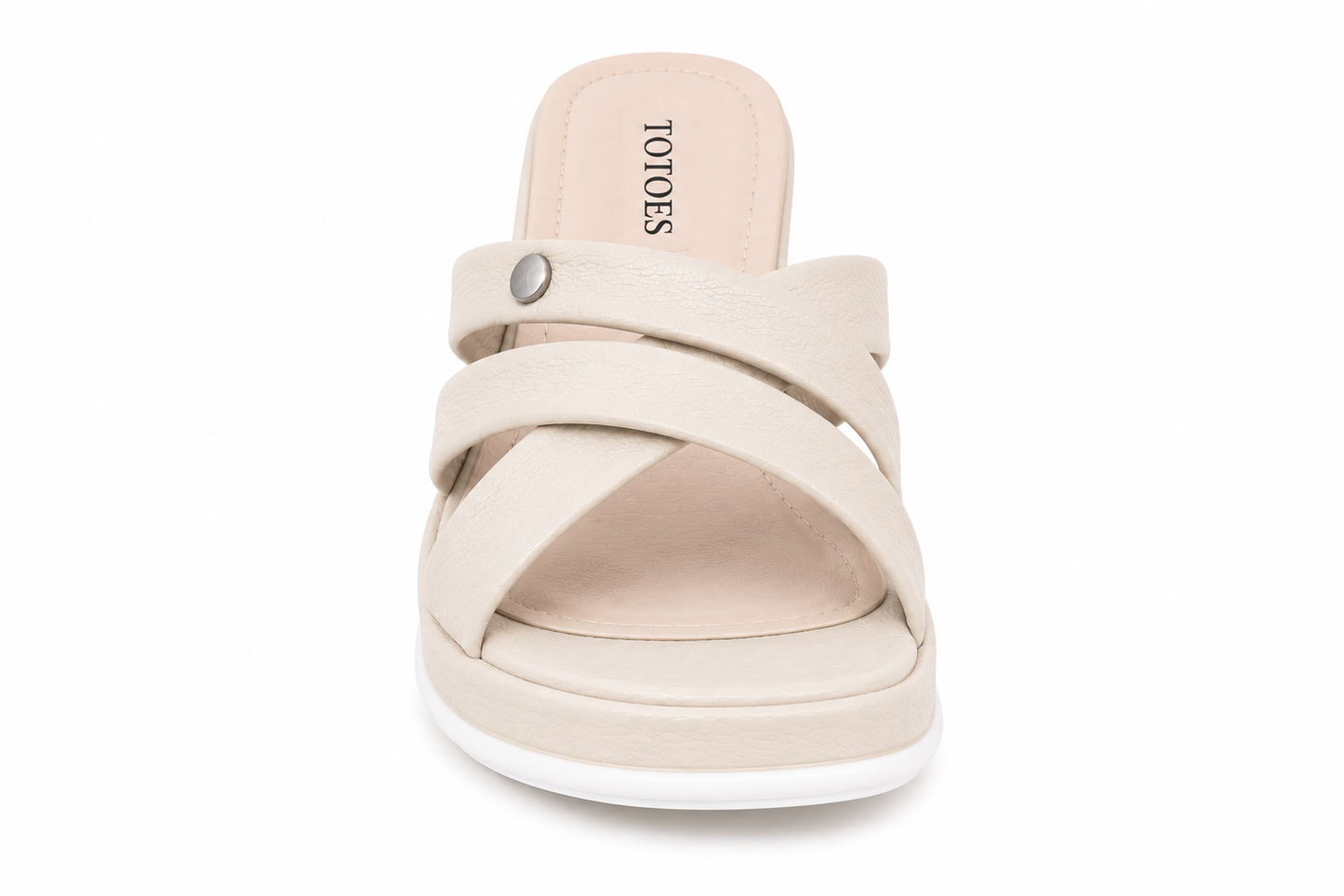 TOTOES Comfort Cross Strap Wedge Sandals