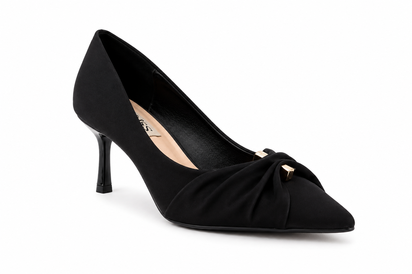 TOTOES Women's Elegant Pointed Toe Kitten Heel