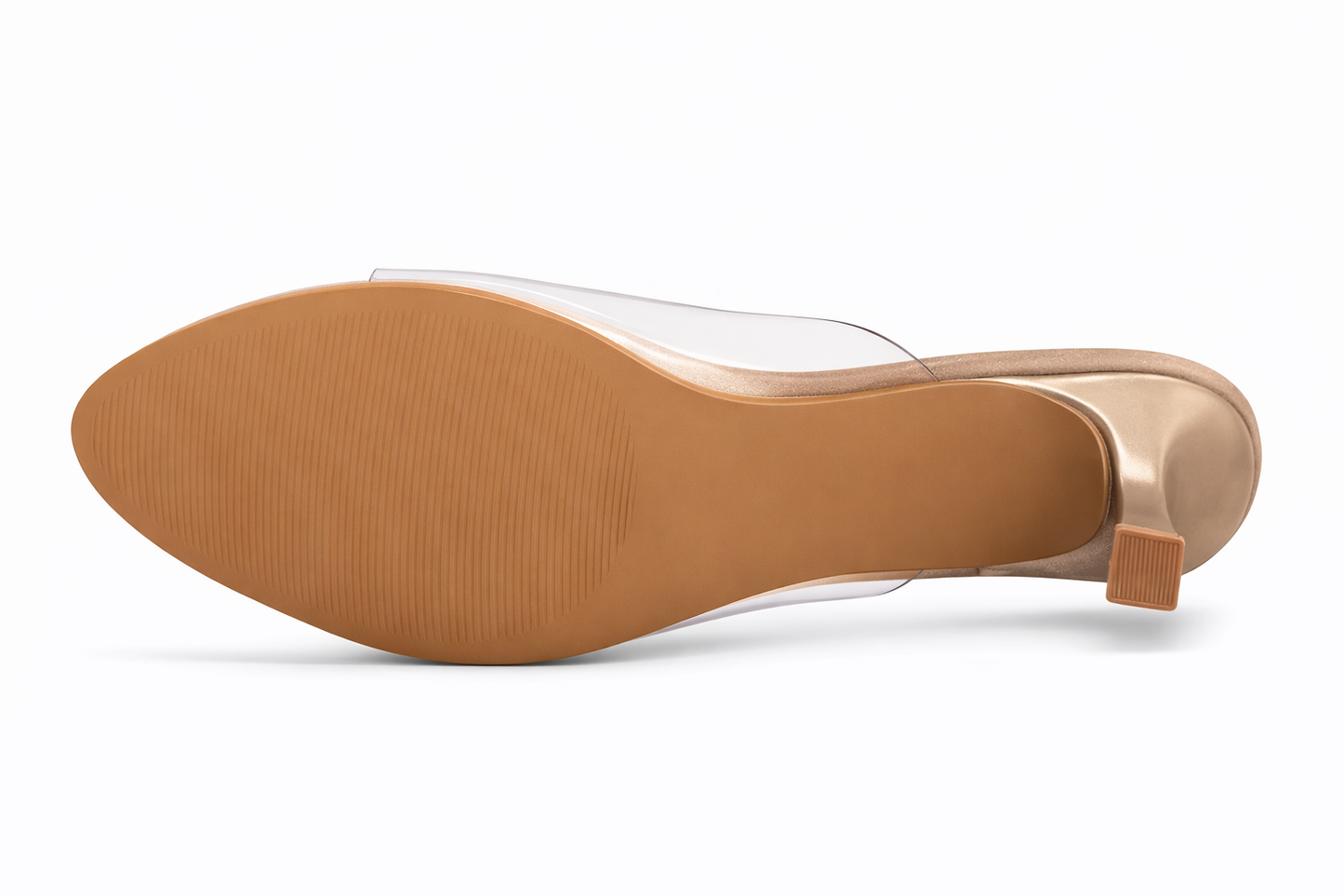 TOTOES Crystal Clear Strap Mule Heels