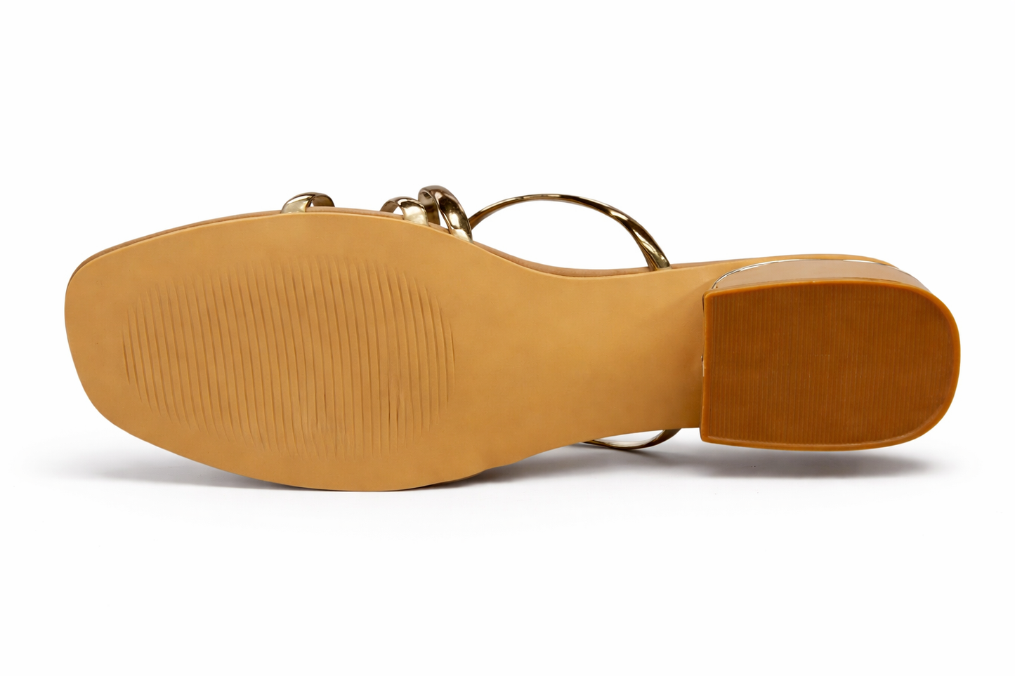 TOTOES Luxe Gold Strap Heels