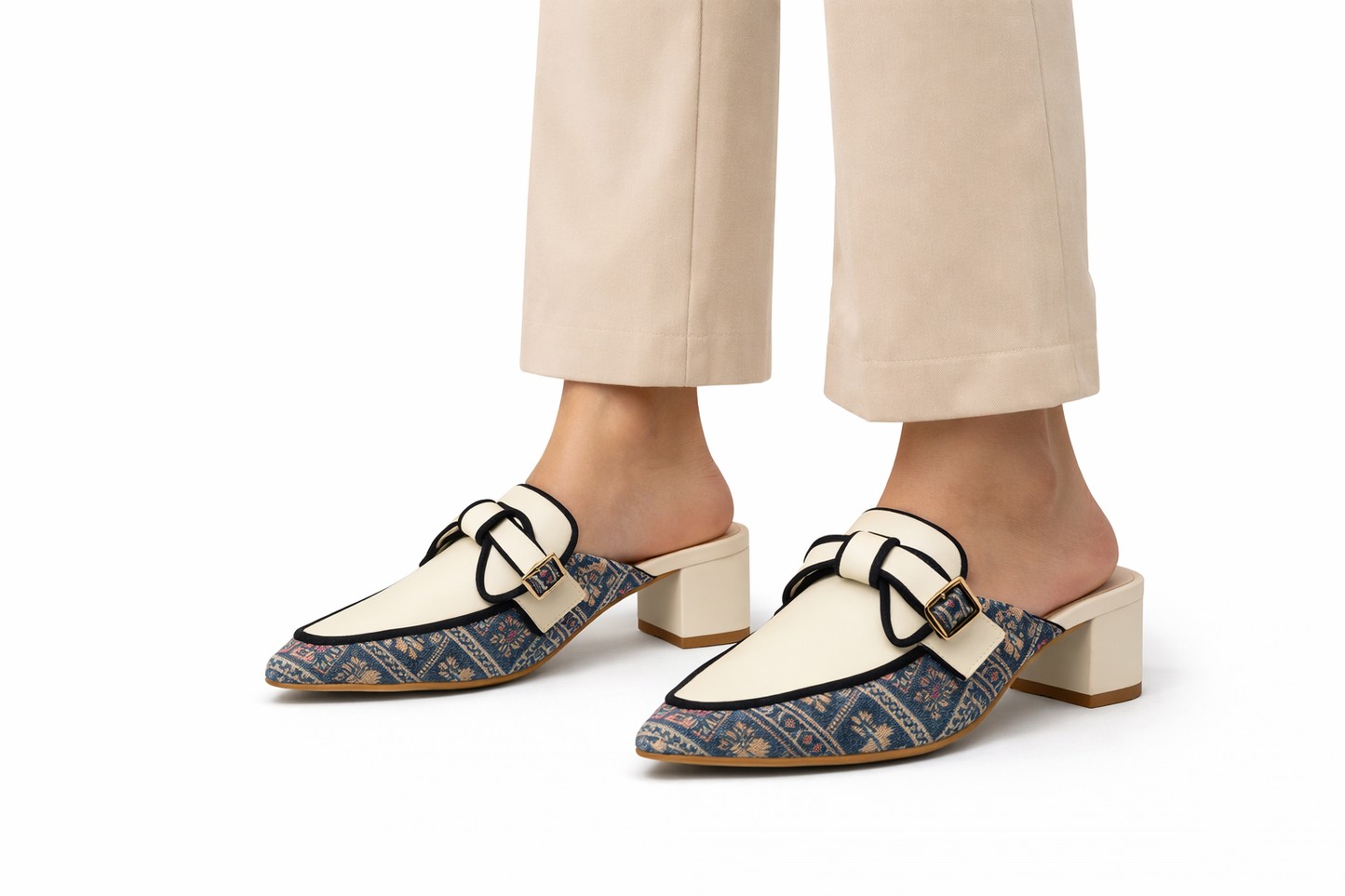 TOTOES Boho Knot Mule Heels