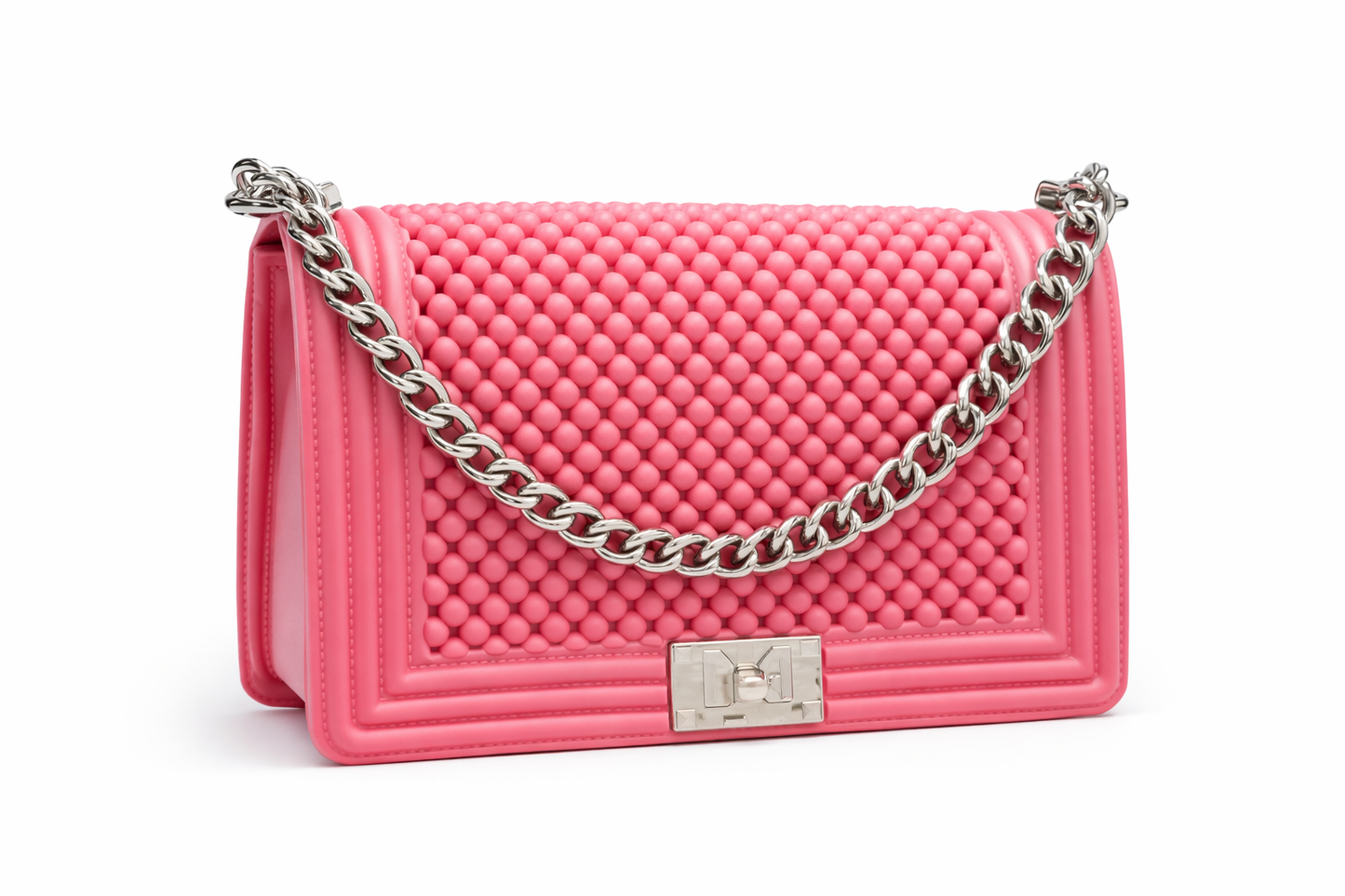 TOTOES Luxury Black Beaded Chain Handbag