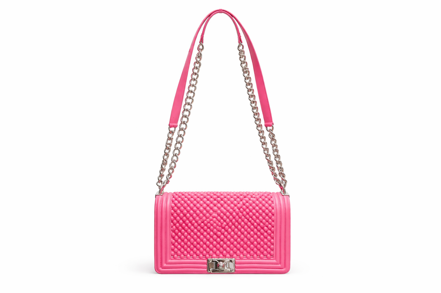 TOTOES Luxury Black Beaded Chain Handbag