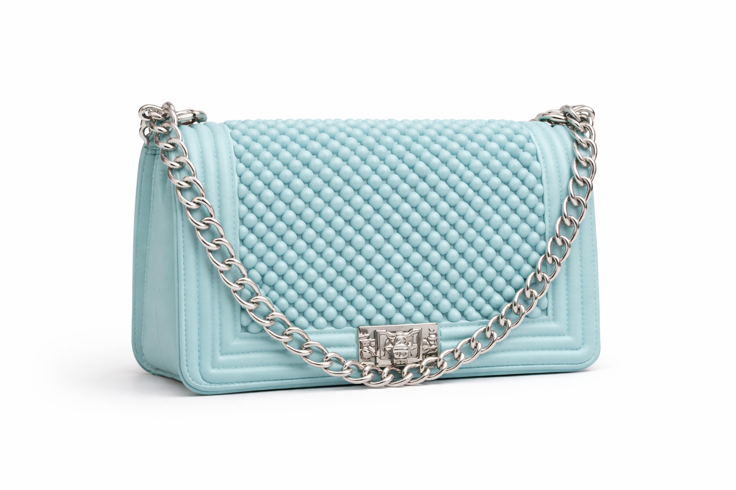 TOTOES Luxury Black Beaded Chain Handbag